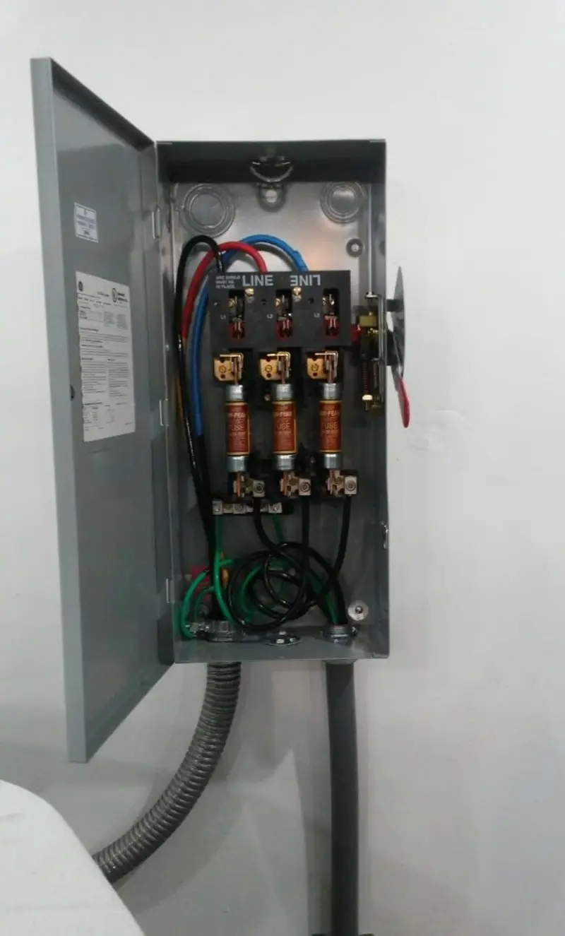 Three-phase disconnect switch installed for Electrical Wiring & Rewiring in Nottingham